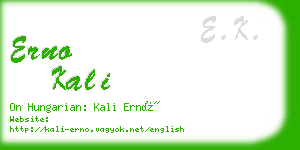 erno kali business card